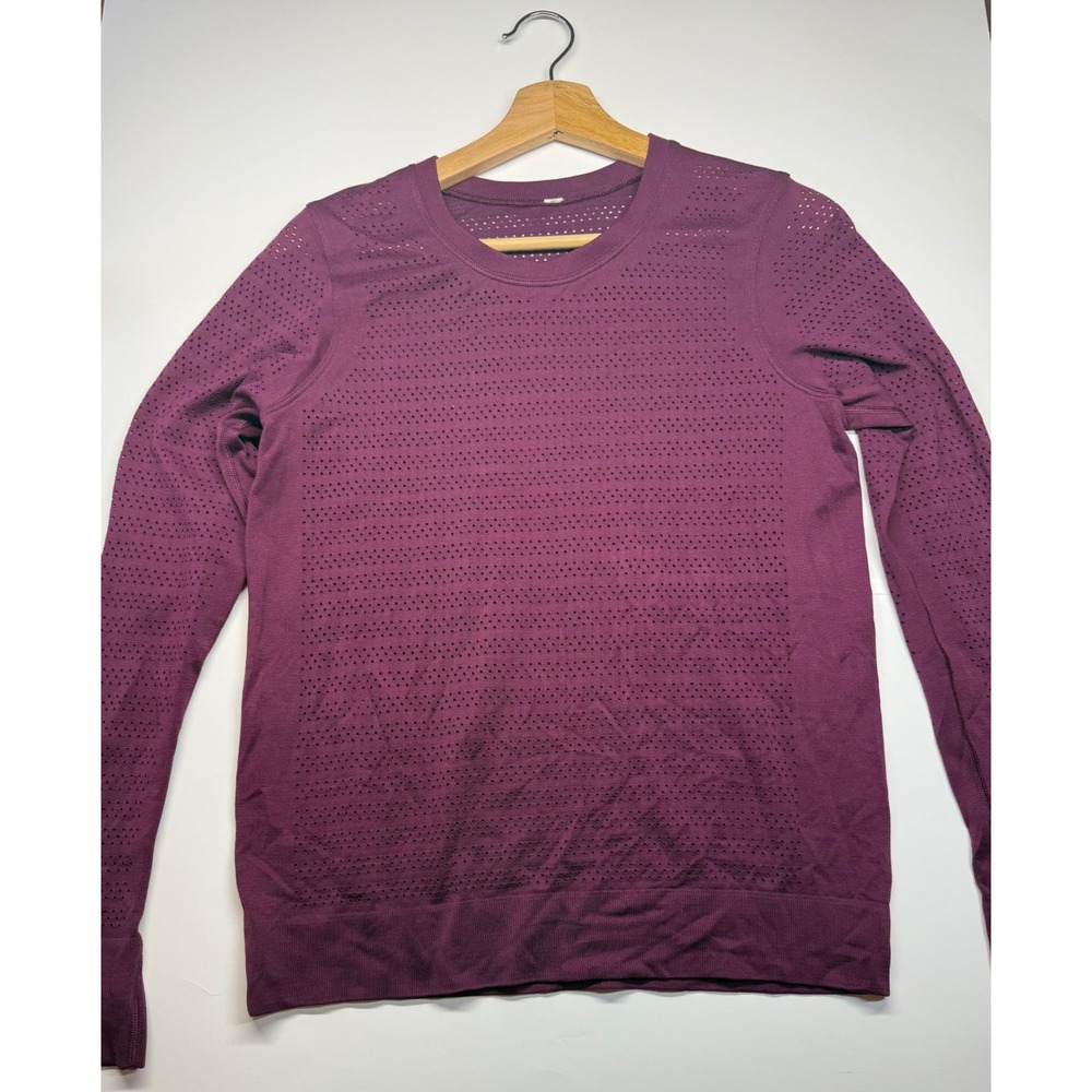 Lululemon Swiftly Tech Long Sleeve Shirt Purple Mesh Venting Running Top
